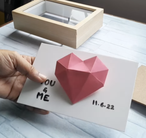 heart papercraft assembling